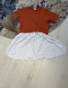 Ceglasty T-Shirt rozkloszowany